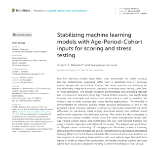 Stabilizing machine learning models with Age-Period-Cohort inputs for scoring and stress testing